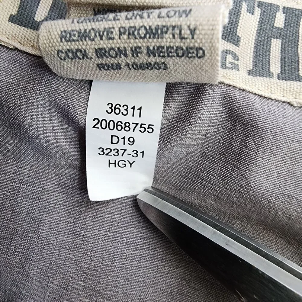 Duluth Trading Co. Men's Pants Size 38x30 Gray Standard Fit Work Trousers